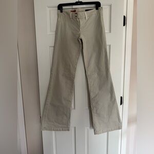 AG Adriano Goldschmied Cream Flare Jeans